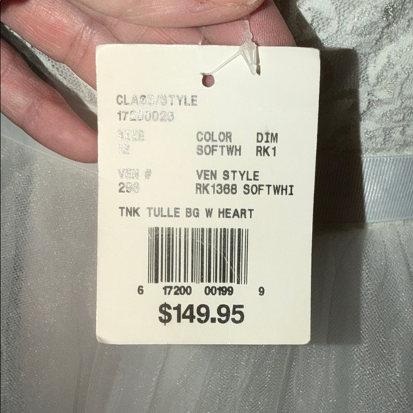 David's Bridal Soft White Flower Girl Dress NWT - Picture 4 of 10
